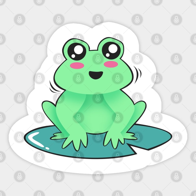 Frog Sticker by BrightLightArts
